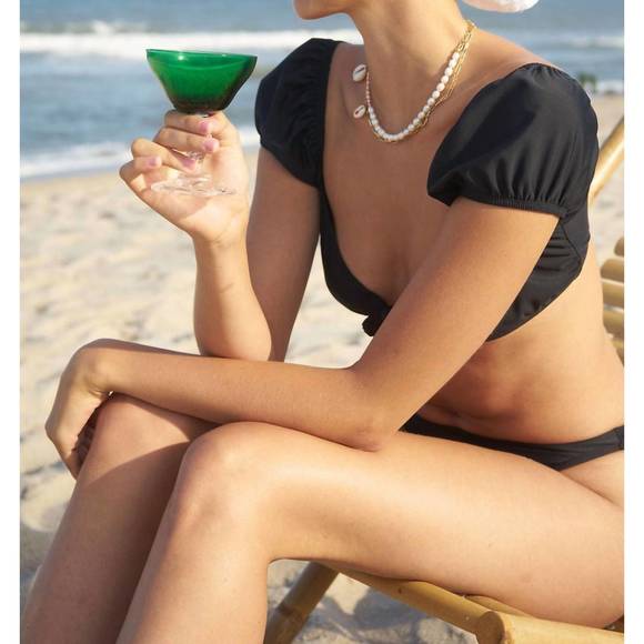 NEW OLIVE SURF the breelyn bikini top in black - Picture 3 of 3